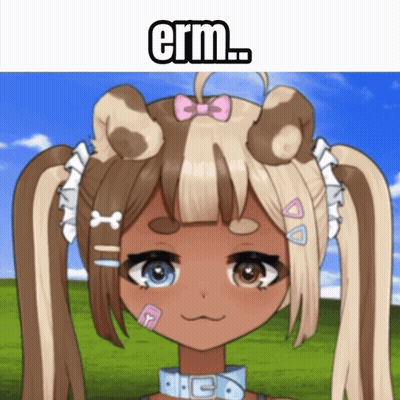 Girl With Pigtails Saying Erm