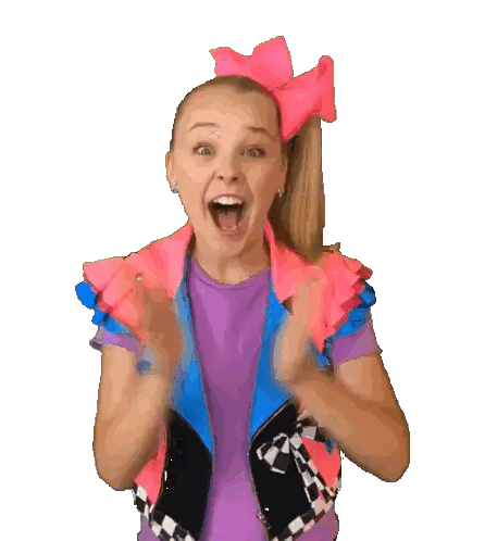 Girl With Pink Bow And Colorful Vest Sticker