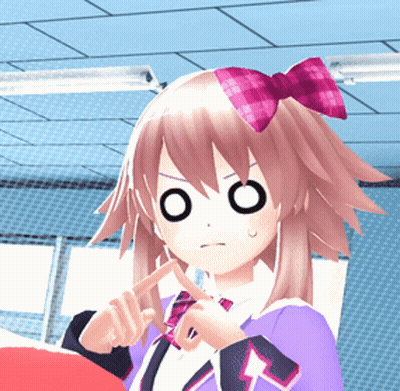 Girl With Pink Bow Surprised GIF