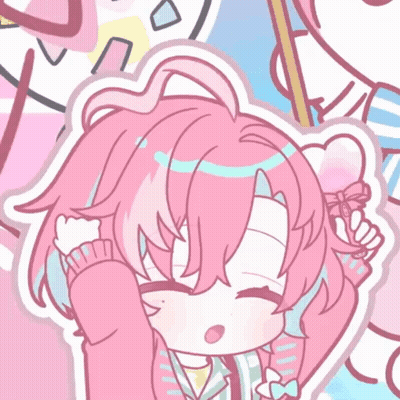 Girl With Pink Hair And Bandaged Head GIF
