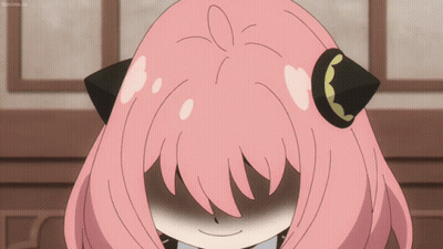 Girl With Pink Hair And Black Ears Smiling GIF