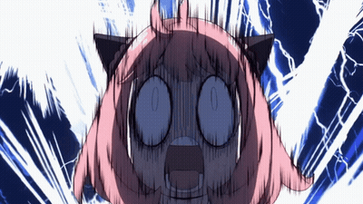 Girl With Pink Hair And Black Ears Surprised GIF