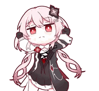 Girl With Pink Hair And Black Jacket Sticker