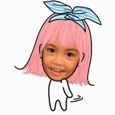 Girl With Pink Hair And Blue White Striped Headband GIF