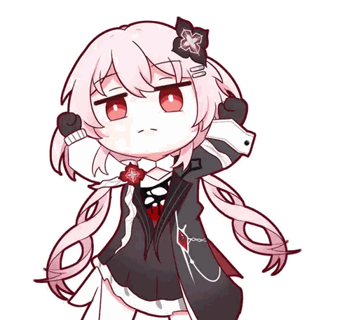 Girl With Pink Hair And Cross Sticker