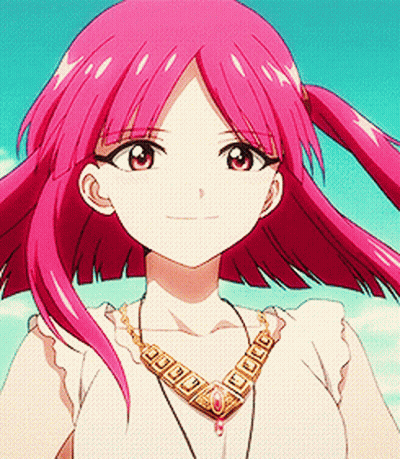 Girl With Pink Hair And G Necklace GIF