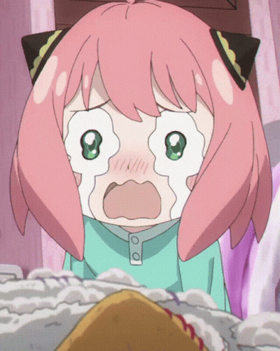 Girl With Pink Hair And Green Eyes Crying GIF