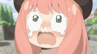 Girl With Pink Hair And Green Eyes Crying GIF