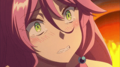 Girl With Pink Hair and Green Eyes Face Tattoo Saying What