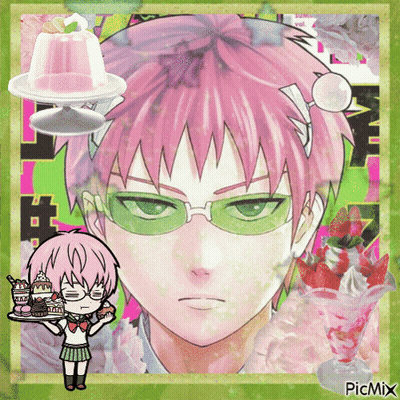 Girl With Pink Hair and Green Glasses Holding Tray of Food