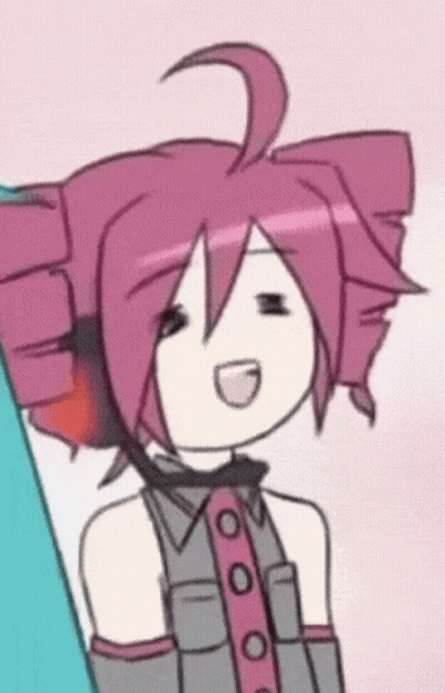 Girl With Pink Hair And Microphone GIF