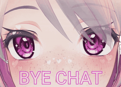 Girl With Pink Hair And Purple Eyes Saying Bye Chat GIF