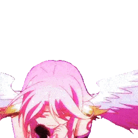 Girl With Pink Hair And Purple Shirt Sticker