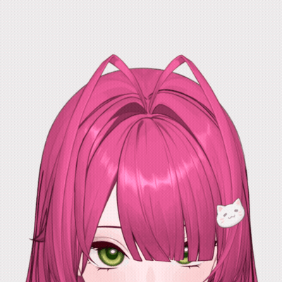 Girl With Pink Hair And White Cat Clip GIF