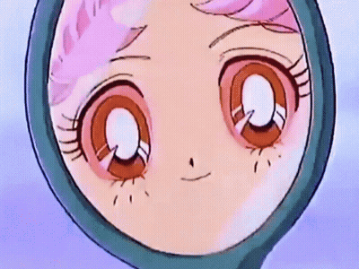 Girl With Pink Hair Close Up GIF
