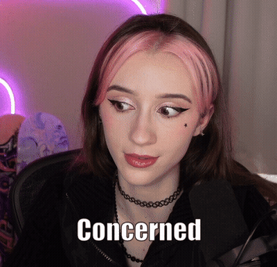 Girl With Pink Hair Concerned GIF