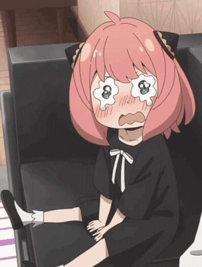 Girl With Pink Hair Crying On Couch GIF