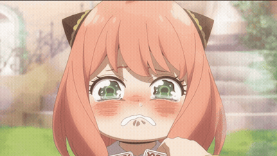 Girl With Pink Hair Crying Tear GIF