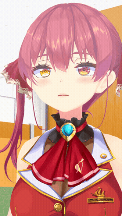Girl With Pink Hair In Red And White Outfit Saying Captain GIF