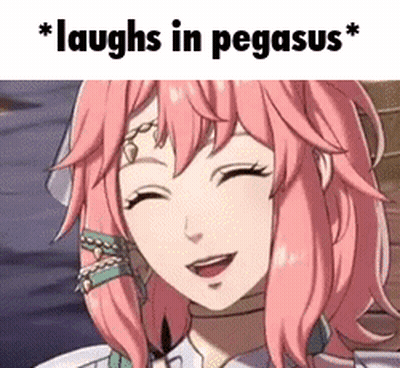 Girl With Pink Hair Laughing In Video Game GIF