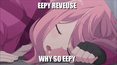 Girl With Pink Hair Laying Down Saying Eepy Revenue Why So Eepy GIF