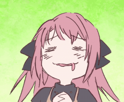 Girl With Pink Hair Making A Face GIF