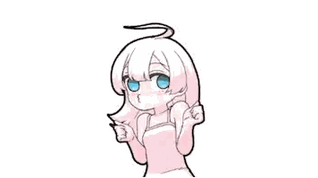 Girl With Pink Hair Making Funny Face Sticker