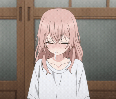 Girl With Pink Hair Making Funny Face GIF