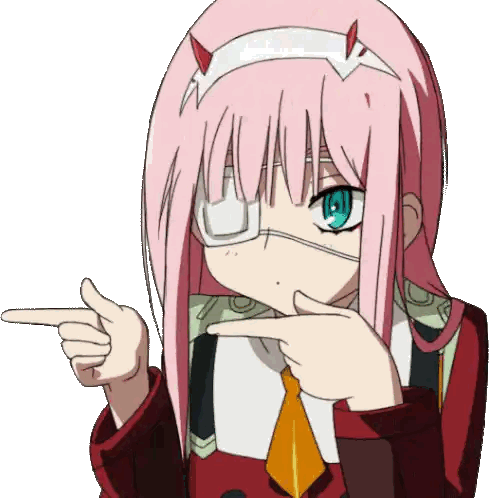 Girl With Pink Hair Pointing Sticker