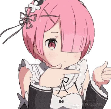Girl With Pink Hair Pointing Sticker