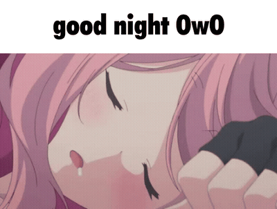 Girl With Pink Hair Saying Good Night OwO GIF