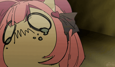 Girl With Pink Hair Saying Mm
