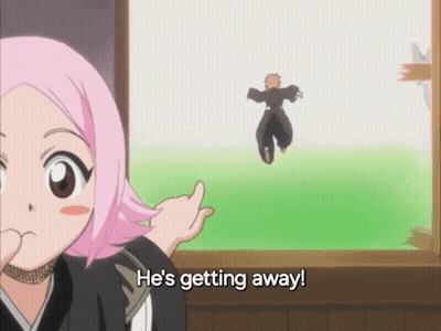 Girl With Pink Hair Says He's Getting Away GIF