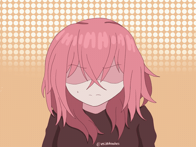 Girl With Pink Hair @Silkedoodles GIF