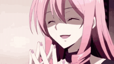 Girl With Pink Hair Smiling GIF