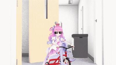 Girl With Pink Hair Sunglasses Crown GIF