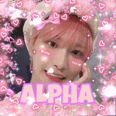Girl With Pink Hair Surrounded By Hearts GIF