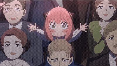 Girl With Pink Hair Surrounded By People GIF