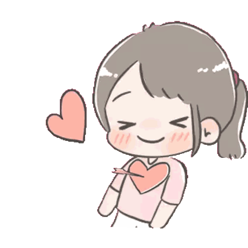 Girl With Pink Heart On Chest Sticker