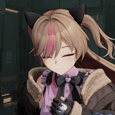 Girl With Ponytail And Cat Ears Smiling With 07 GIF