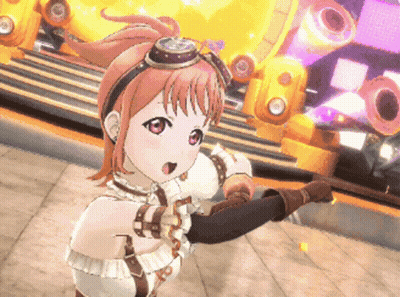 Girl With Ponytail And Goggles On Stage GIF