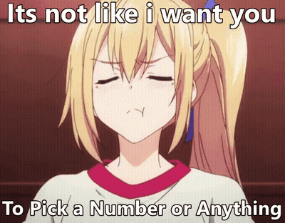 Girl With Ponytail Making Face Says It's Not Like I Want You To Pick A Number GIF