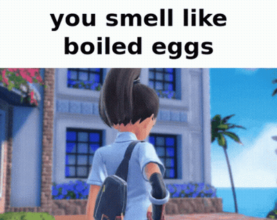 Girl With Ponytail You Smell Like Boiled Eggs GIF