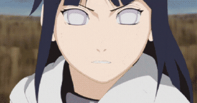 Girl With Purple Eyes And Black Hair Close-Up GIF