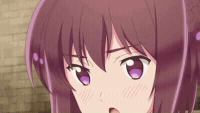 Girl With Purple Eyes And Brown Hair GIF