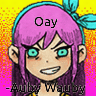 Girl With Purple Hair And Blue Eyes Auby Wauby GIF