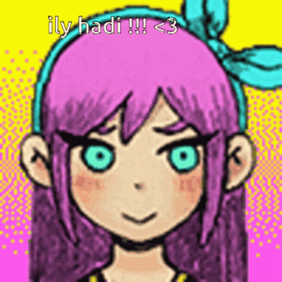 Girl With Purple Hair And Blue Eyes Ily Hadi GIF