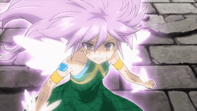Girl With Purple Hair And Green Dress GIF