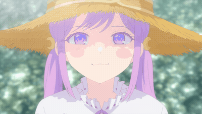 Girl With Purple Hair And Hat GIF