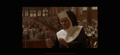 Girl With Purple Hair And Horns In School Uniform GIF